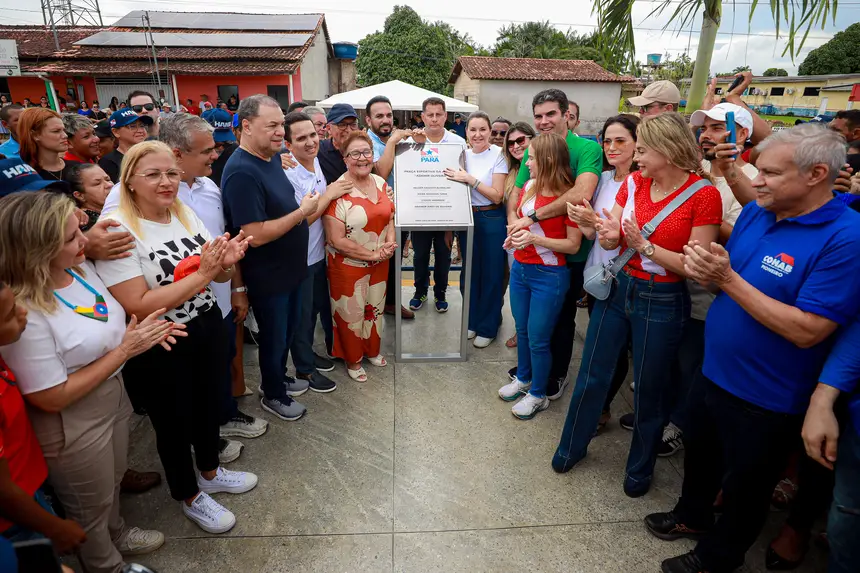 Governo do Pará entrega Praça Esportiva e autoriza construção de Complexo Poliesportivo em Santa Luzia do Pará