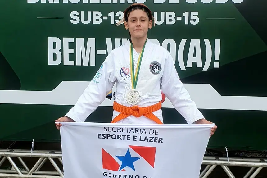 Atleta paraense é vice-campeã brasileira de judô e garante vaga para o Panamericano Sub-13, em Lima, no Peru