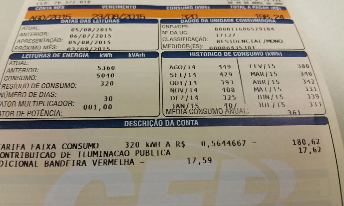 Consumidor pagará menos na conta de luz em janeiro