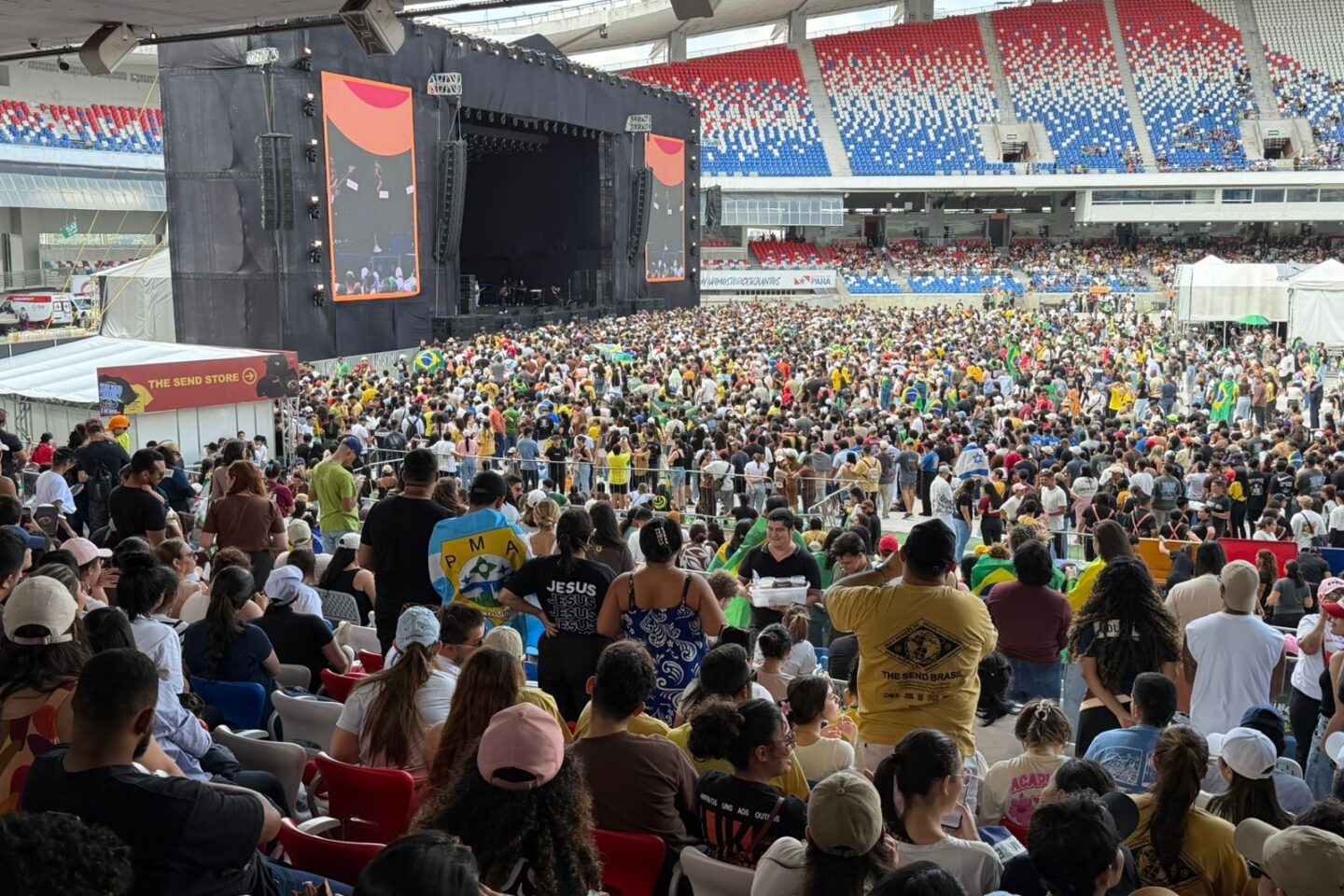 Belém sedia The Send Brasil 2026 e reúne milhares de fiéis no Mangueirão