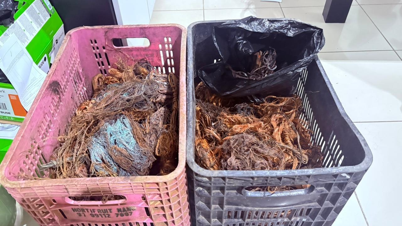 Ordem Pública prende 2 suspeitos e apreende 46 kg de cobre em Belém