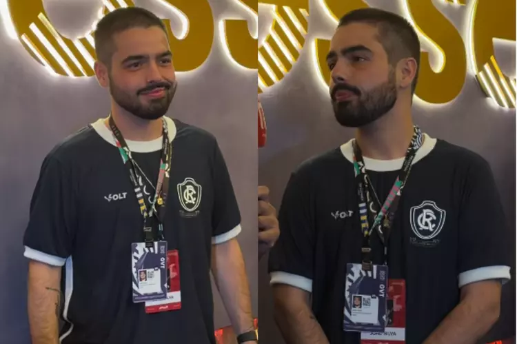 Filho de Faustão prestigia Carnaval usando camisa do Clube do Remo