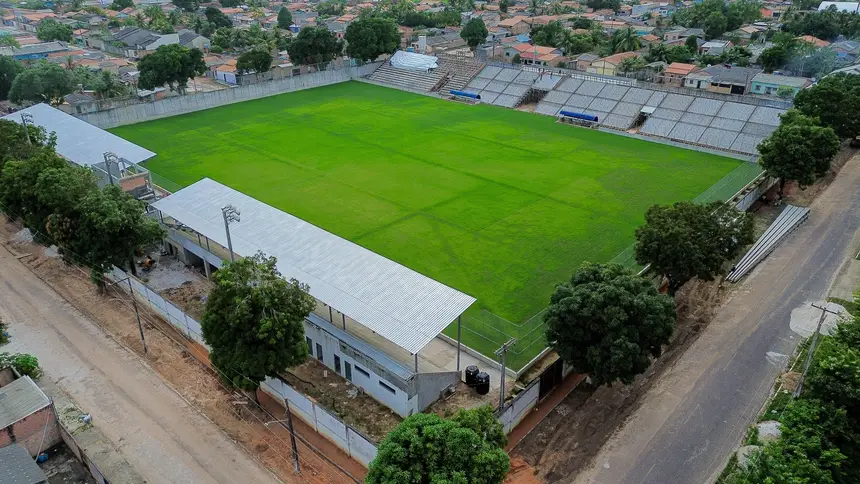 Estádio de Breu Branco chega a 90% das obras concluídas