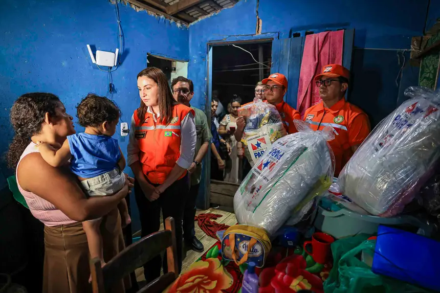 Governadora Hana Ghassan intensifica assistência em Ananindeua após fortes chuvas