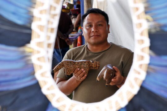 Indígenas relatam que desmatamento impacta produção de cocares