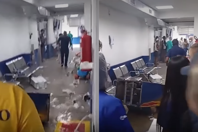Homem se revolta e destroi unidade de saúde após morte da mãe no RJ