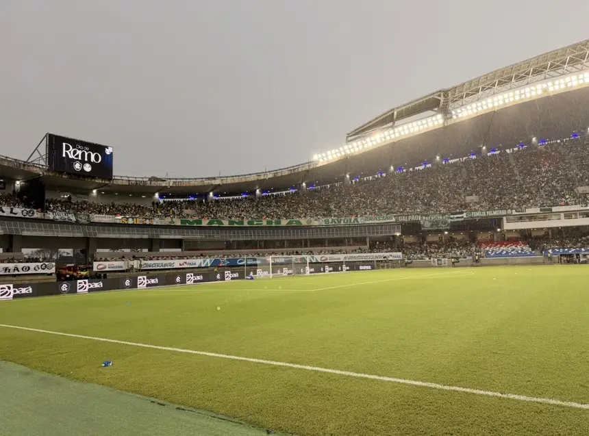 Drenagem do Mangueirão e segurança garantem Remo x Palmeiras após forte chuva em Belém