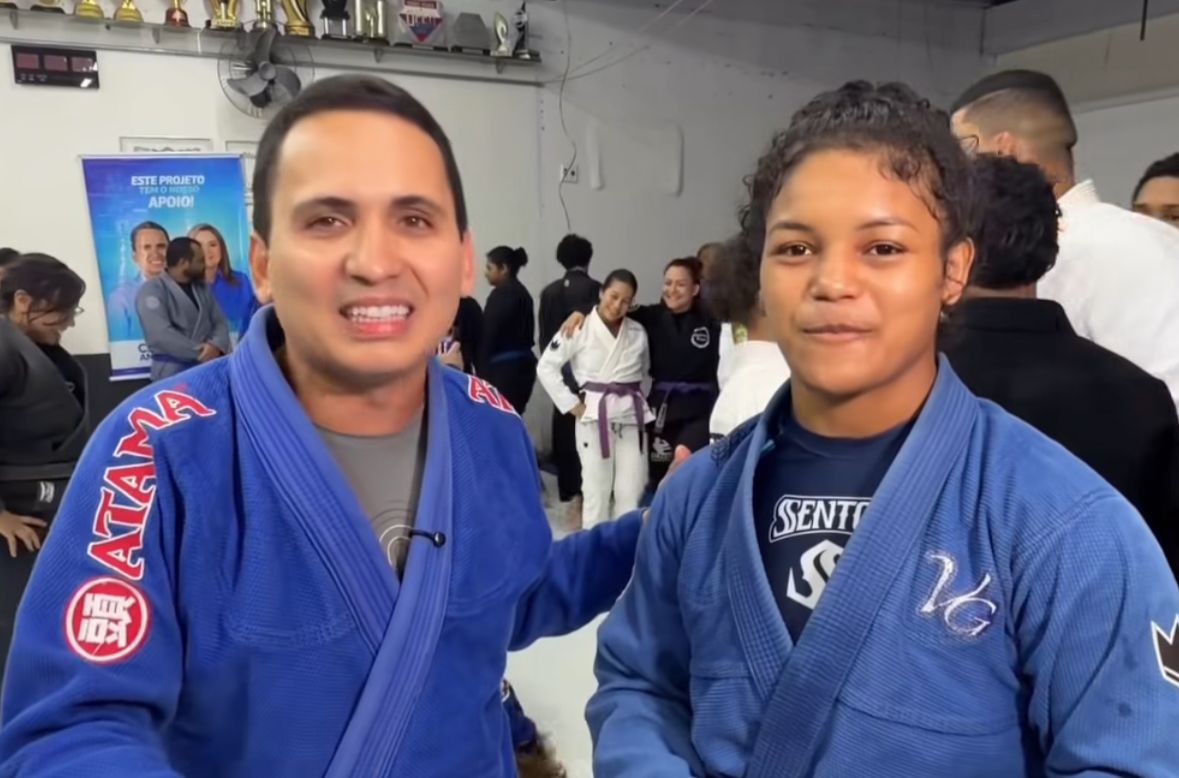 Cássio Andrade participa de treino de jiu-jitsu e incentiva atleta paraense antes de mundial