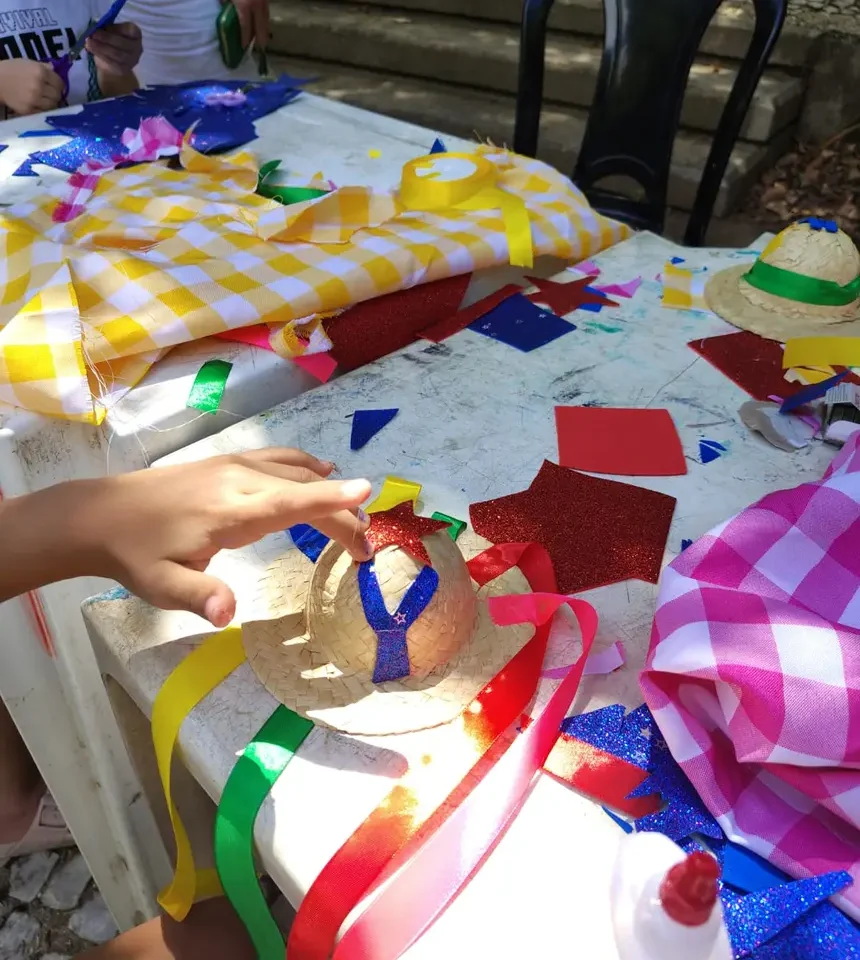 Mangal das Garças promove oficina infantil inspirada no Arraial do Pavulagem