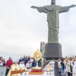 Cristo Redentor inova com tapete de patchwork no Corpus Christi