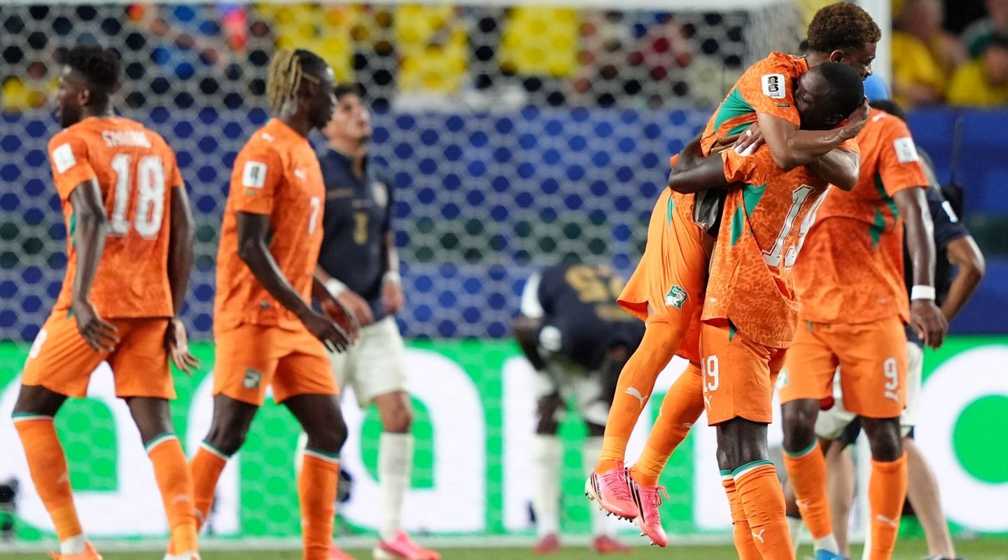 Equador para no travessão e Costa do Marfim vence no final, no Grupo E