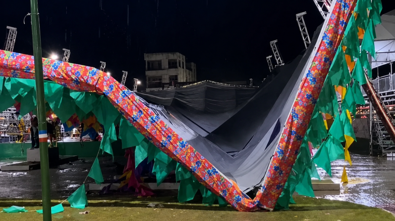 Estrutura desaba em evento junino em Breves e deixa uma mulher morta e feridos