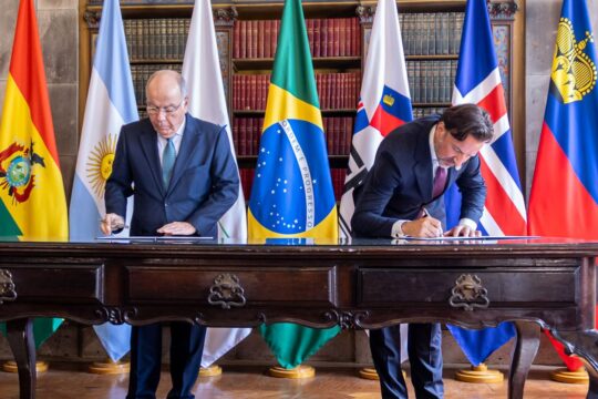 Brasil ratifica acordos do Mercosul com EFTA e Singapura