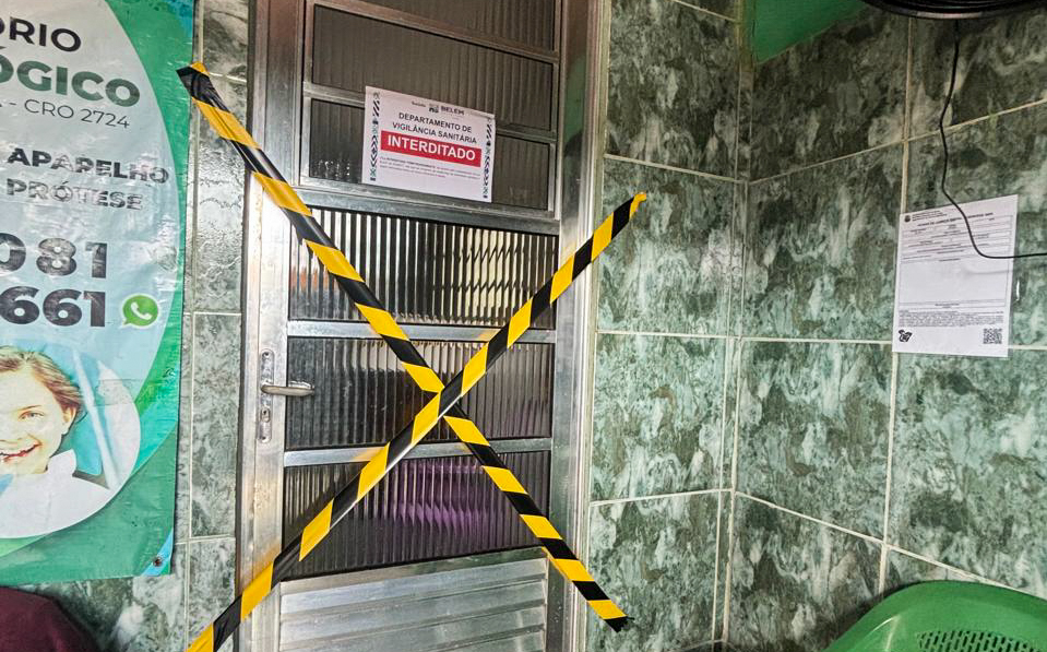 Consultório odontológico é interditado em Icoaraci após fiscalização da Vigilância Sanitária